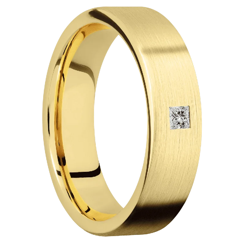 14K Yellow Gold with Satin Finish