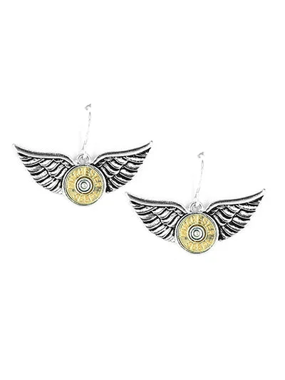 Silver w/ Gold Winchester Earrings w/ Wings