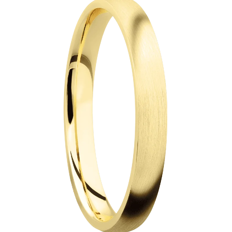 14K Yellow Gold with Satin Finish