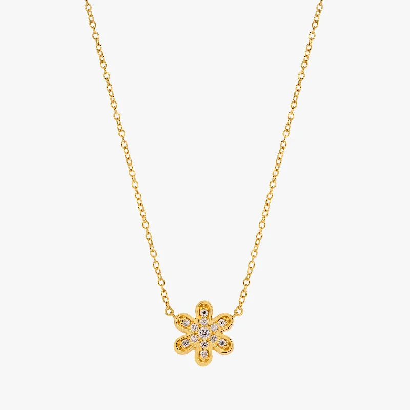 Pave Daisy Necklace