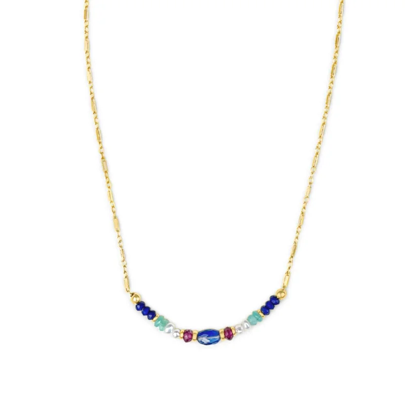 Sapphire Gemstone Beaded Necklace