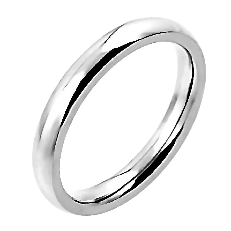 Denver: Couples 3mm Comfort Fit Domed 316 Stainless Steel Wedding Band