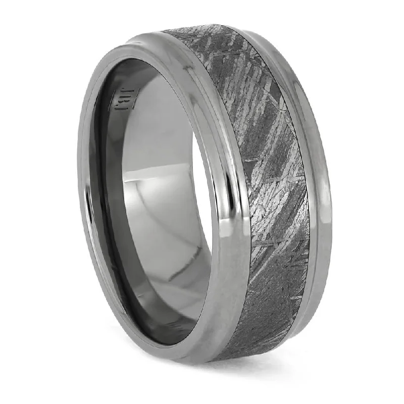 Gibeon Meteorite Women's Wedding Band in Titanium