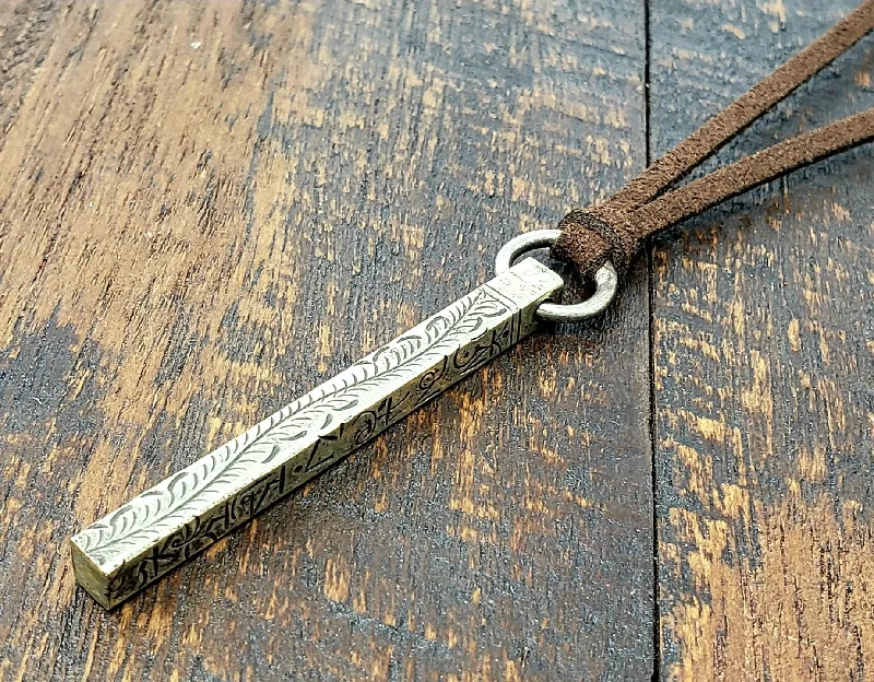 Rustic Silver Tibetan Pendant Necklace