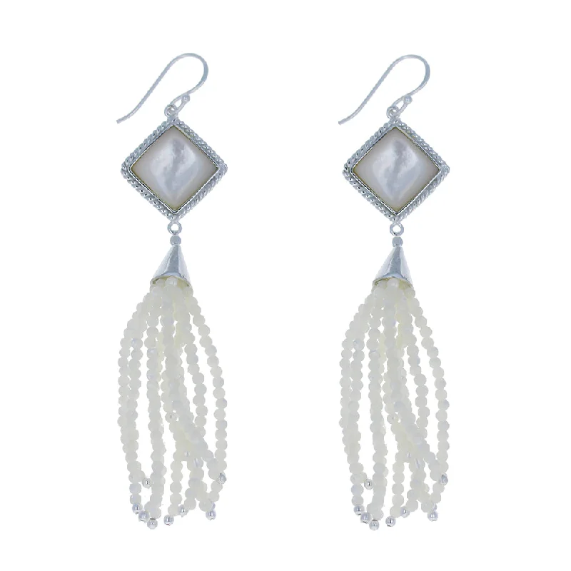 Kylie Pearl Tassel Earrings