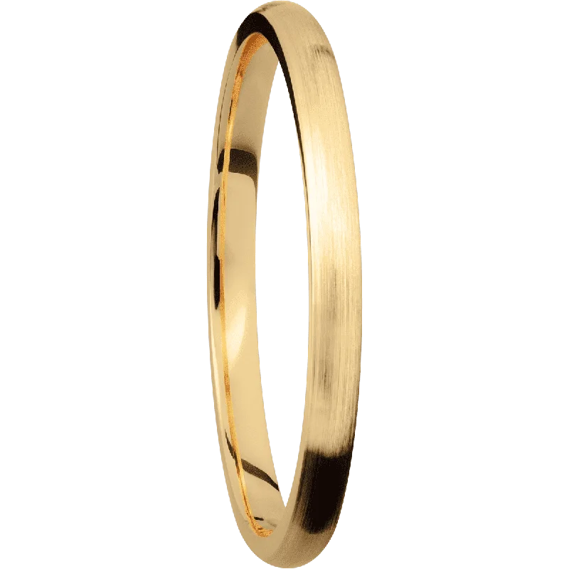 14K Yellow Gold with Satin Finish