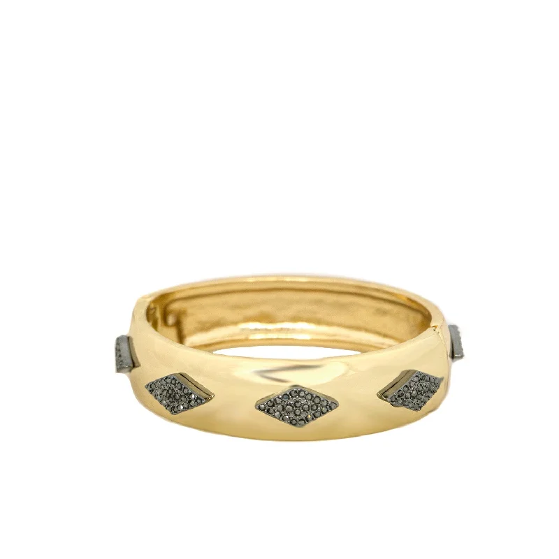 pave diamond design bangle