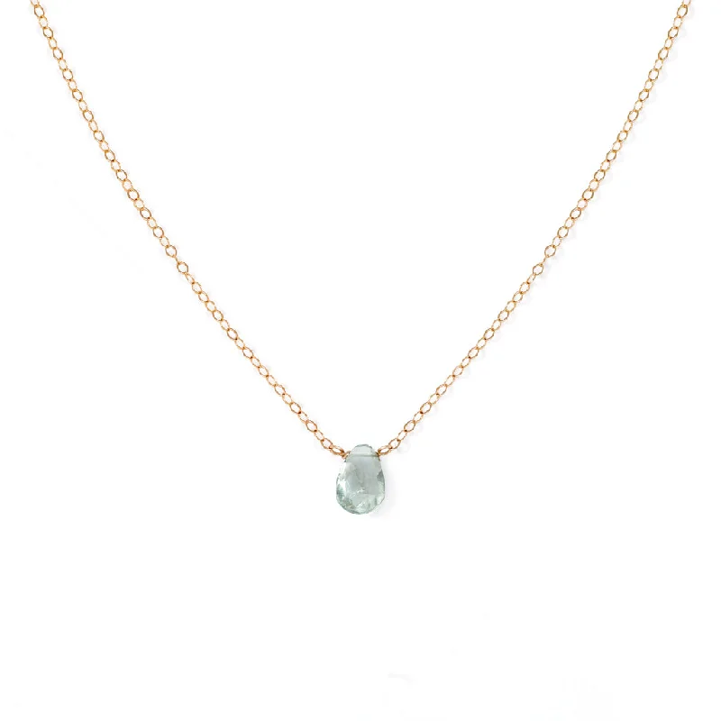 Short Gemstone Necklace - Green Amethyst