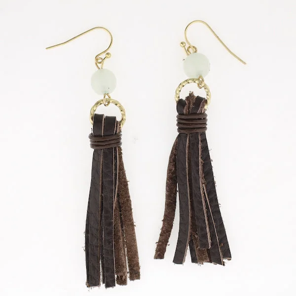 Leather Tassel Earrings