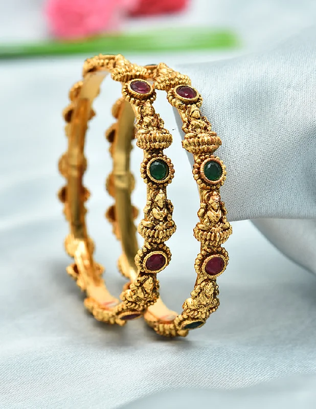 Antique Lakshmi Devi Kid Bangles ZBGL11135